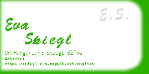 eva spiegl business card